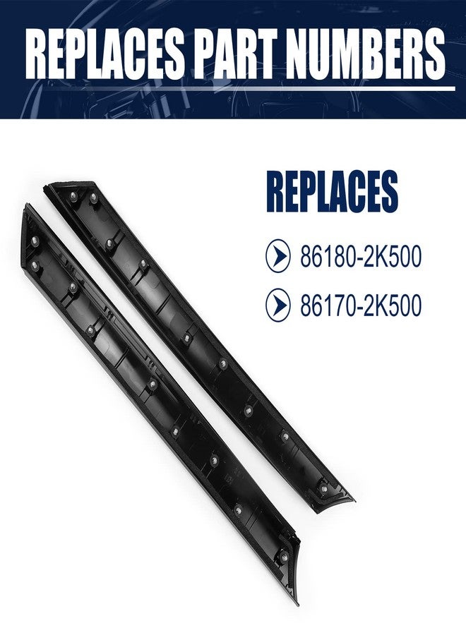 FEXON قالب خارجي لتزيين عمود الزجاج الأمامي (A) - جهة السائق والراكب - متوافق مع سيارة كيا سول موديلات 2010-2013 - رقم القطعة: 861702K500 و 861802K500 - قطعتان - Image 4